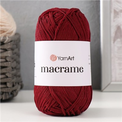 Пряжа "Macrame Макраме" 100% полиэстер 130м/90гр (145 бордо)