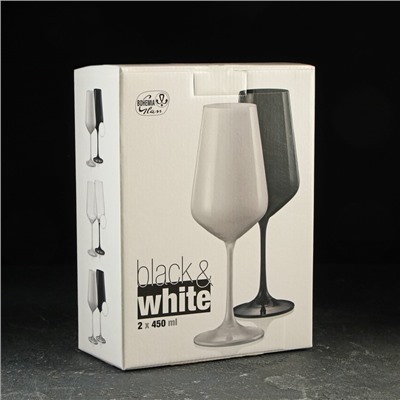 Набор бокалов для вина «Сандра», 450 мл, 2 шт, цвет белый