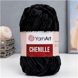 Пряжа "Chenille" 100% микрополиэстер 90м/100гр (542 черный)