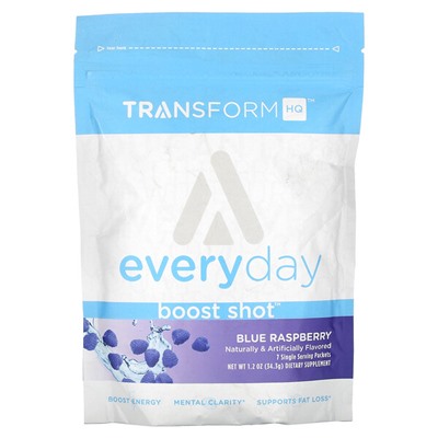 TransformHQ Everyday, Boost Shot, голубая малина, 1,2 унции (34,3 г)