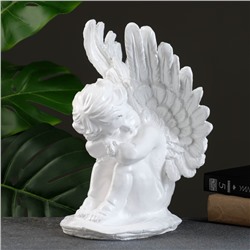 Фигура "Ангел средний с крыльями" белый, 18х28х20см