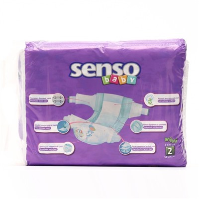 Подгузники «Senso baby» Mini (3-6 кг), 52 шт