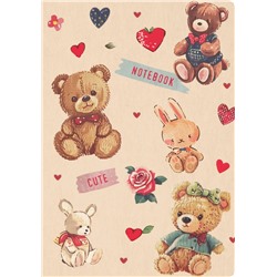 Cute Bear Notebook (А6, 32 л., дизайнерская бумага)