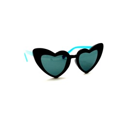 Детские солнцезащитные очки СЕРДЦЕ черный голубой