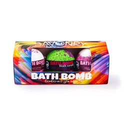 Набор BATH BOMB (Набор бурлящих шариков ВИШНЯ-ЧЕРНАЯ СМОРОДИНА-ВИНОГРАД), 3шт., Шарик для ванн CHERRY (с пеной и экстрактом вишни), 145г, Шарик для ванн BLACK CURRANT (с маслами и экстрактом черной смородины), 145г, Шарик для ванн GRAPE (с экстрактом винограда), 145г