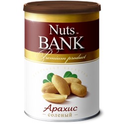 Арахис обжаренный соленый Nuts Bank, 200 грамм