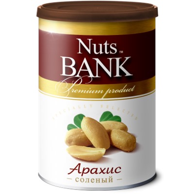 Арахис обжаренный соленый Nuts Bank, 200 грамм