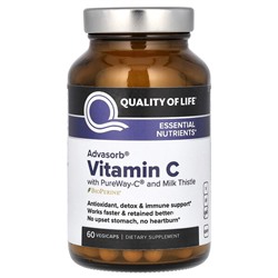 Quality of Life Labs Advasorb, Витамин С, 60 растительных капсул