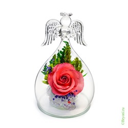 Композиция "Ангел" из натуральных роз (арт. OaSRp) в подарочной упаковке