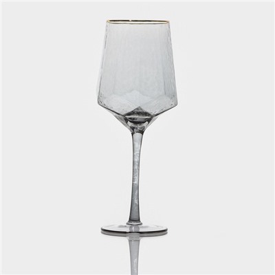 Набор бокалов из стекла для вина Magistro «Дарио», 500 мл, 10×25 см, 6 шт, цвет графит