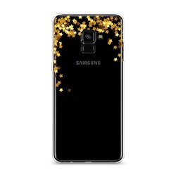 Силиконовый чехол Блестящие звездочки на Samsung Galaxy A8 Plus 2018