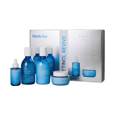 МЯТАЯ УПАКОВКА FarmStay Retinol Revive Skin Care 4 Set Набор косметический