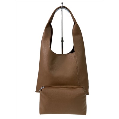 Женская сумка из искусственной кожи, цвет коричневый
