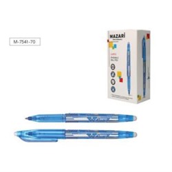 12 шт Ручка пиши-стирай M-7541-70 LIMPID СИНЯЯ шариковый стержень