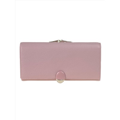 Женское портмоне из искусственной кожи с фермуаром, цвет розовый