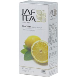 JAF TEA. Черный. Лимон 37,5 гр. карт.пачка, 25 пак.