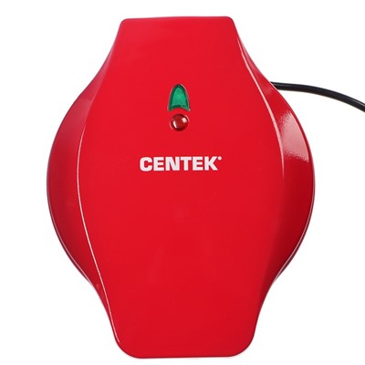 Электровафельница Centek CT-1441, 700 Вт, тонкие вафли, антипригарное покрытие, красная