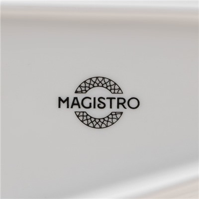 Блюдо фарфоровое для подачи Magistro Rodos, 33,4×15,8×2,5 см, цвет белый
