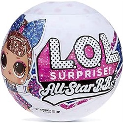 L.O.L. Surprise! All-Star BBS Sports Series 2 Cheer Team Sparkly Dolls with 8 Surprises Including Trading Card, Bottle, Pompom, Shoes, Cheer Uniform, Secret Message, Accessories | Ages 4-15