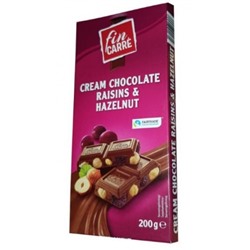 Молочный шоколад Fin Carre Cream Chocolate Raisins & Hazelnut с фундуком и изюмом 200 гр