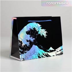 Пакет подарочный голографический The sea, 23 × 18 × 10 см