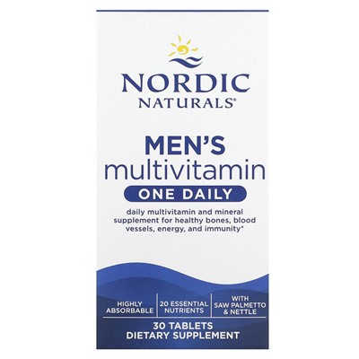 Nordic Naturals Мужские мультивитамины, один раз в день, 30 таблеток