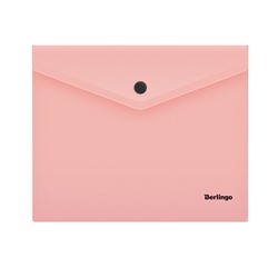 Папка-конверт на кнопке Berlingo "Instinct", А5+, 180мкм, фламинго OBk_05513