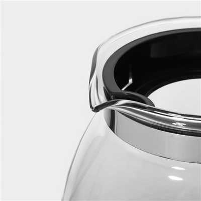 Чайник стеклянный заварочный Доляна «Иллюзия», 900 мл, с металлическим ситом