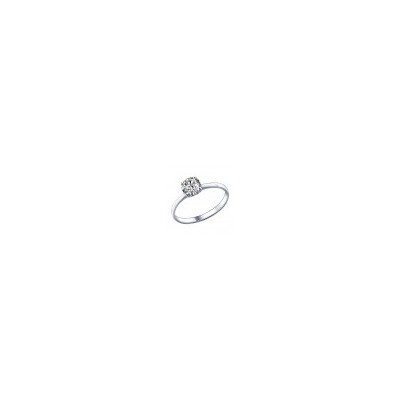 Кольцо из серебра с фианитом, 89010011