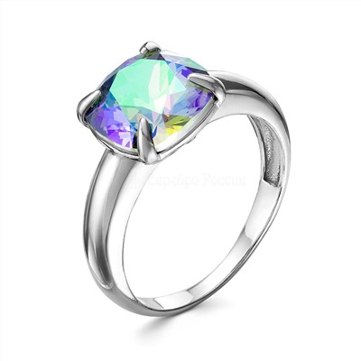 Серьги из серебра с кристаллами Swarovski Радуга родированные 925 пробы с-016-001PARSH