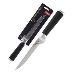 Нож с прорезиненной рукояткой MAL-04RS филейный, 12,5 см