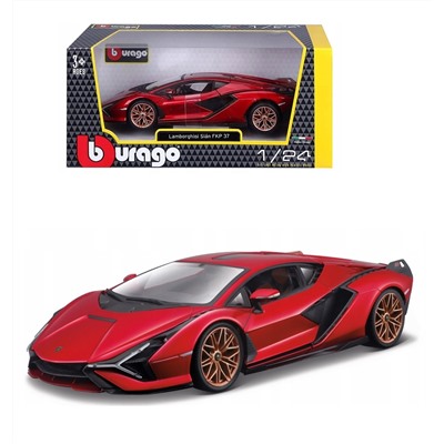 BBurago. Модель "Lamborghini Sian FKP 37" 1:24 красная арт.18-21099