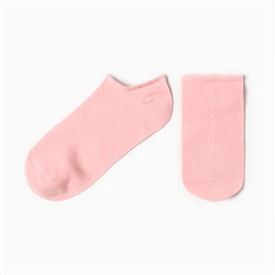 Носки-подследники женские, цвет розовый, размер 23-25