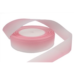 Репсовая лента градиент (нежно-розовый), 25 мм* 25 ярдов(+-1)