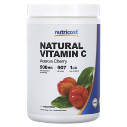 Nutricost Натуральный Витамин С, Без Вкуса - 454 г - Nutricost