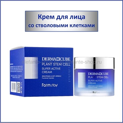 Крем для лица FARMSTAY Derma Cube Plant Stem Cell Super Active Cream 80ml (51)