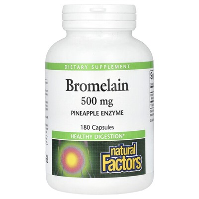 Natural Factors Бромелаин - 500 мг - 180 капсул - Natural Factors