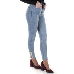 0047 GRAY/BLUE Джинсы женские зауженные YTD JEANS