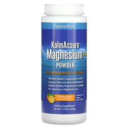 NaturesPlus KalmAssure, Магний в порошке, Освежающий натуральный апельсин, 420 мг, 522 г - NaturesPlus