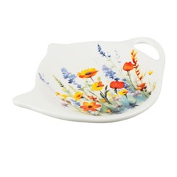 MILLIMI Полевые цветы Подставка под чайный пакетик, 12х8х1,5см, керамика
