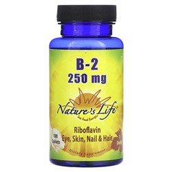 Nature's Life B-2 Рибофлавин, 250 мг, 100 таблеток