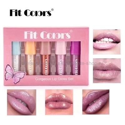 Набор зеркальных блесков для губ Fit Colors Gorgeous Lip Gloss Set 5in1