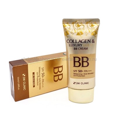 ВВ крем с коллоидным золотом 3W Clinic Collagen & Luxury Gold BB Cream 50ml (51)