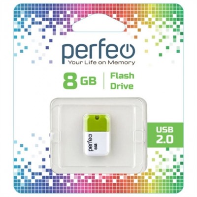 8Gb Perfeo M04 Green USB 2.0 (PF-M04G008)
