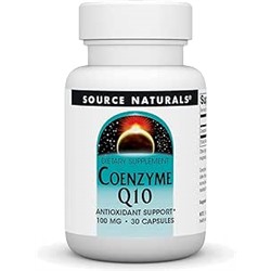 Source Natural Coenzyme Q10 Antioxidant Support 100 mg For Heart, Brain, Immunity, & Liver Support - 30 Capsules