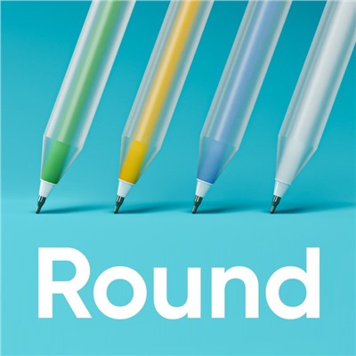 Ручка шариковая "ROUND" узел игольчатый 0.7 мм, бесстержневая, чернила синие премиум на масляной основе, МИКС