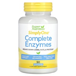 Super Nutrition SimplyOne, Комплексные ферменты, 90 капсул