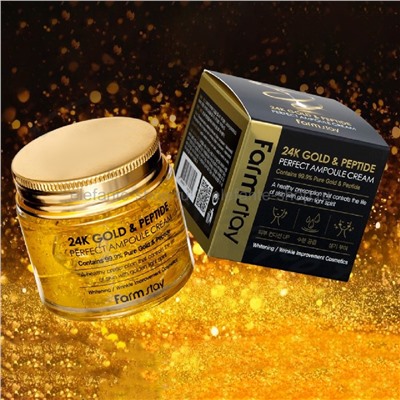 Крем FarmStay 24K Gold & Peptide Ampoule Cream 80g (125)