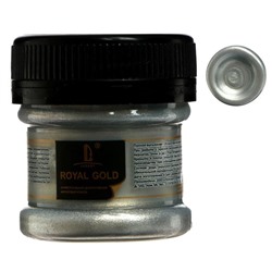 Краска акриловая 25мл, LUXART Royal gold, с высоким содержанием металлизированного пигмента, золото белое