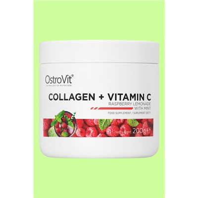 OstroVit Collagen+Vit C 200g - КОЛЛАГЕН МАЛИНА